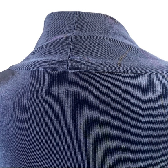 Chicos Traveller Popover Top Women L Chicos 2 Blue Faux Front Wrap Vneck - Picture 7 of 9